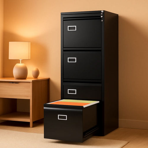 Four Drawer Filing Cabinet With Lock For Home Office
