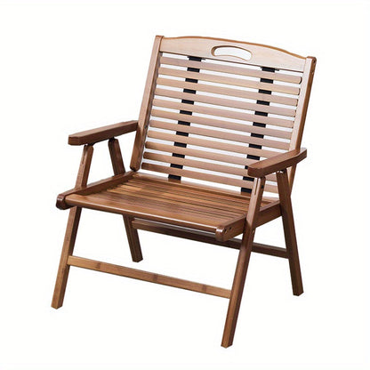 Camping Chair with Wooden Frame