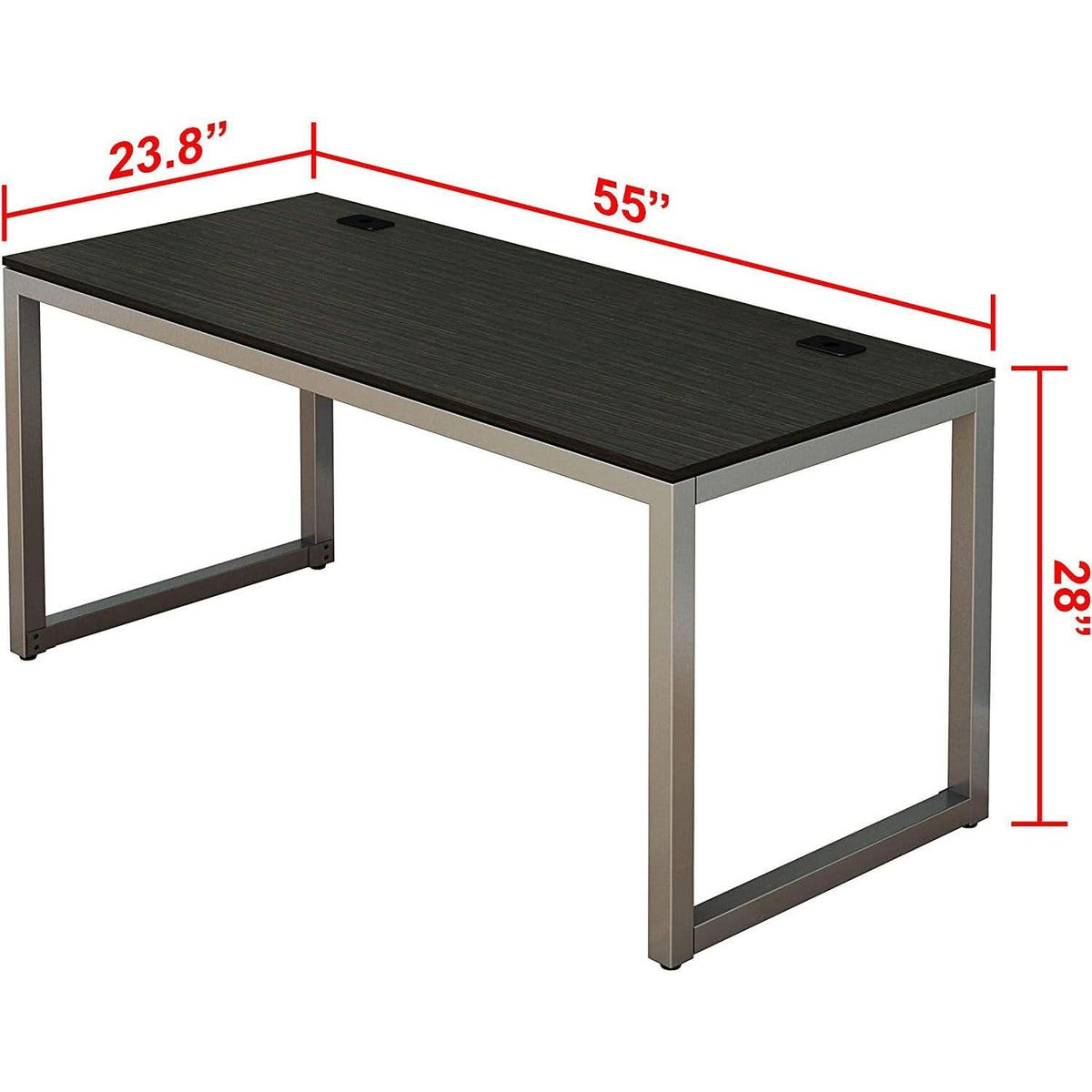 55 Inch Espresso Computer Desk For Home Office Workspace