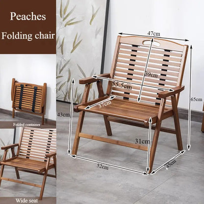 Camping Chair with Wooden Frame